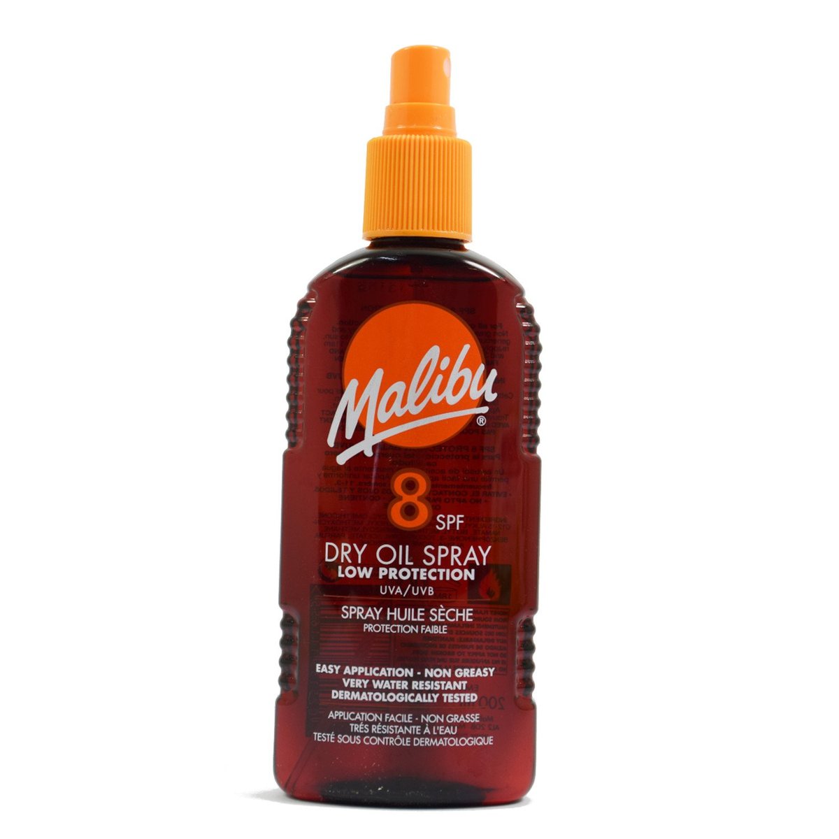 Malibu, Dry Oil Spray SPF8, Olejek Brązujący Do Opalania, 200ml Sklep