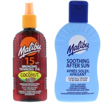 Malibu Olejek Brązujący Z Kokosem SPF15 200ml + Balsam Po Opalaniu 200ml - Malibu