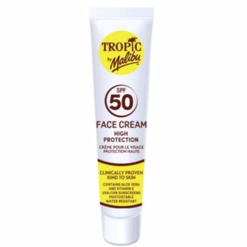 Malibu, Tropic, Face Cream SPF50, Krem Do Twarzy, 40ml - Malibu