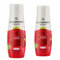 Malina Zero 2x Syrop do Wody SodaStream Koncentrat Owocowy do Saturatora