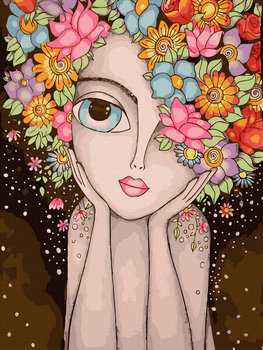 Malowanie po numerach 30x40 Bohaterowie kreskówki „Dziewczyna-kwiat / Twoje Hobby - Twoje Hobby