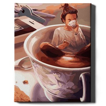 Malowanie po numerach, 40x50 cm - Filiżanka herbaty - Oh Art!