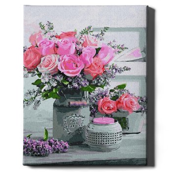Malowanie po numerach, 40x50 cm - Róże z ogrodu | Oh Art! - Oh Art!