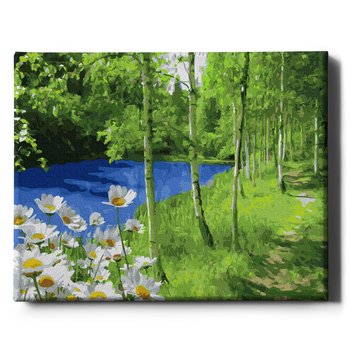 Malowanie po numerach, 40x50 cm - Rzeka w lesie | Oh Art! - Oh Art!