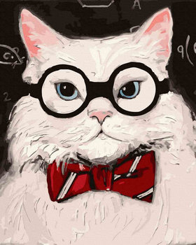 Malowanie po numerach 40x50 Kot w okularach - Twoje Hobby
