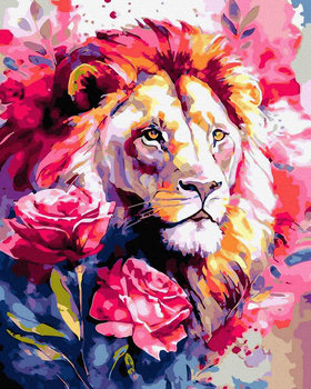 Malowanie Po Numerach 40X50 Lew w kwiatach - Twoje Hobby