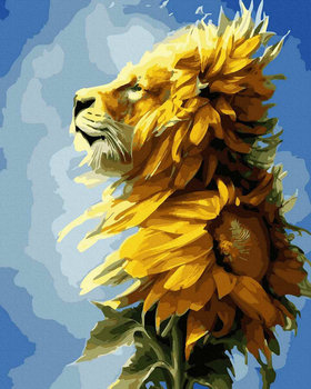 Malowanie Po Numerach 40X50 Lew w polu słoneczników - Twoje Hobby
