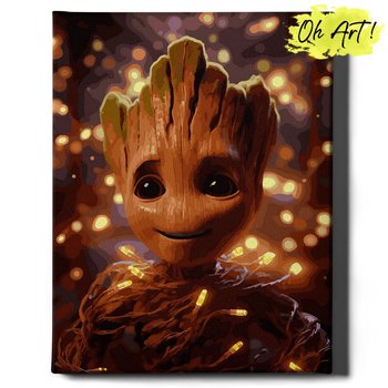 Malowanie Po Numerach 40x50cm dzieci – Obraz do Malowania po numerach Baby Groot – Oh Art! - Oh Art!