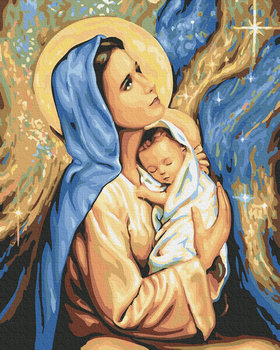 Malowanie po numerach 40x50cm Matka Boża z dzieckiem / Twoje Hobby - Twoje Hobby