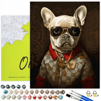 MALOWANIE PO NUMERACH CZARNE PŁÓTNO Pies Obrazy Do Malowania po numerach - Oh Art!