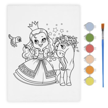 Malowanie Po Numerach Dla Dzieci Obrazek Do Malowania Kolorowanka Księżniczka - Artmaker