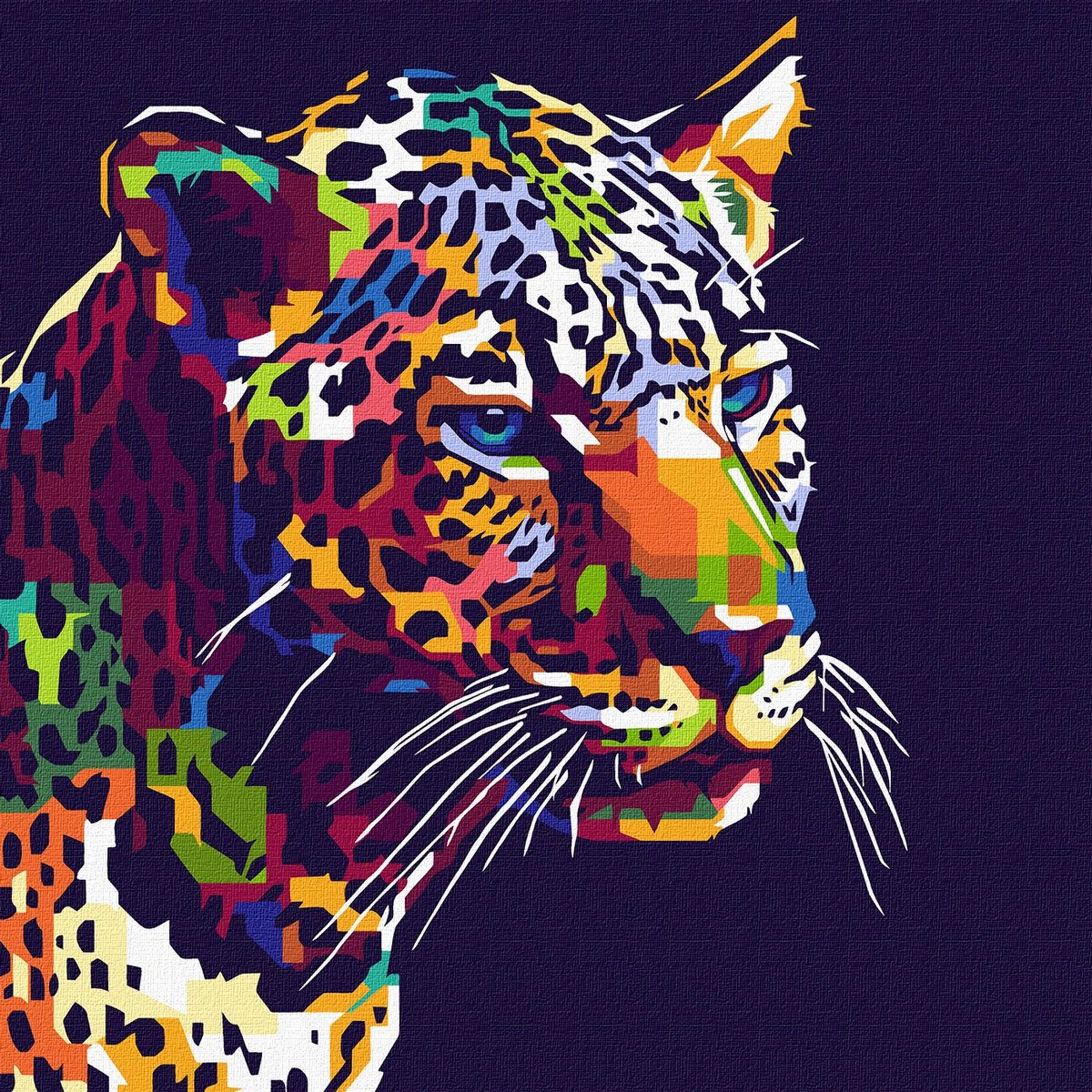 Фото - Малювання Ideyka Malowanie po numerach. 'Jaguar pop-art' 40х40cm 