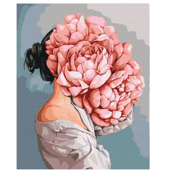 Malowanie Po Numerach - Kobieta Kwiat 40 x 50 cm - nerd hunters