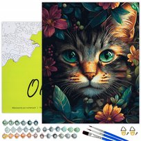 MALOWANIE PO NUMERACH Kot Obrazy Do Malowania Z RAMĄ Dla Dzieci 40x50 OhArt Oh Art!