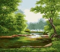 malowanie po numerach las zielony - Norimpex