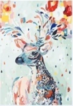 Malowanie po numerach obraz 40x50cm kwiecisty jeleń - ikonka