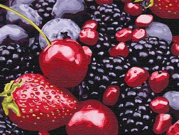Malowanie po numerach OBRAZ PREZENT Owoce jagody - Ideyka