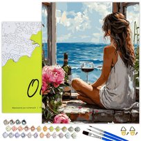 MALOWANIE PO NUMERACH Pejzaż Obrazy do Malowania po numerach z Ramą Oh Art!