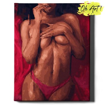 Malowanie Po Numerach z Ramą 40x50 cm Dziewczyna na łóżku – Obraz do Malowania po numerach Kobieta Oh Art! - Oh Art!