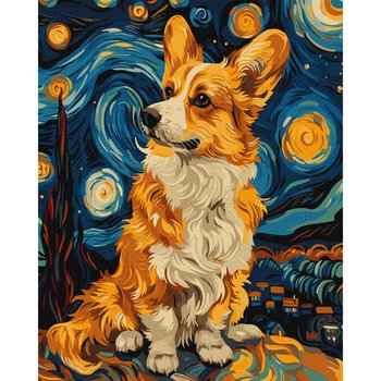 MALOWANIE PO NUMERACH Z RAMĄ Obrazy do malowania - Magiczny Korgi 40x50 cm - nerd hunters