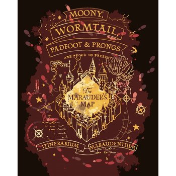 MALOWANIE PO NUMERACH Z RAMĄ Obrazy do malowania - Mapa Huncwotów 40x50 cm - nerd hunters