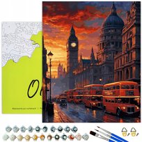 MALOWANIE PO NUMERACH Z RAMĄ Obrazy do Malowania po numerach Londyn Oh Art!