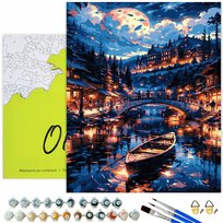 MALOWANIE PO NUMERACH Z RAMĄ Obrazy do Malowania po numerach Pejzaż Oh Art!