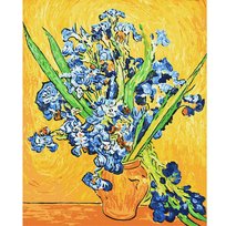 MALOWANIE PO NUMERACH Z RAMĄ Obrazy do malowania -Wazon z Irysami 40x50 cm