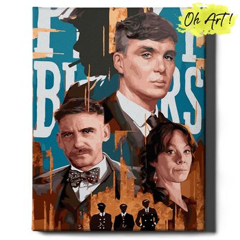 Malowanie Po Numerach ze złotą farbą z Ramą 40x50 cm Tommy Shelby – Obraz do Malowania po numerach z błyszczącą farbą Ludzie Oh Art! - Oh Art!