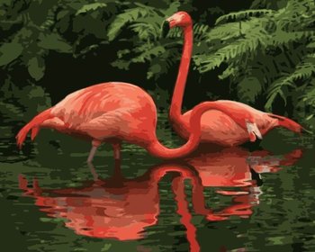 Malowanie po numerach zestaw ARTIMENTO 40x50 na blejtramie, Różowe flamingi - Artimento