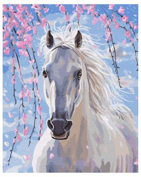 Malowanie Po Numerach Zestaw Biały Koń 40X50 - Twoje Hobby