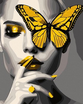 Malowanie po numerach + złota farba - Cisza motyla - Inna marka