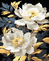 Malowanie po numerach + złota farba - Złote...