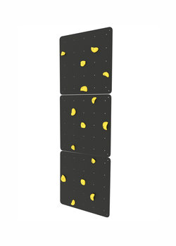 Małpiszon, Ścianka wspinaczkowa, czarny, 2w1, 75x2.5x225 cm  - Małpiszon