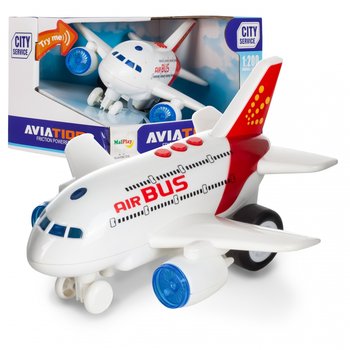 MalTrack, Samolot Interaktywny Pasażerski Airbus z Dźwiękiem i Światłem 1:200 - MalPlay