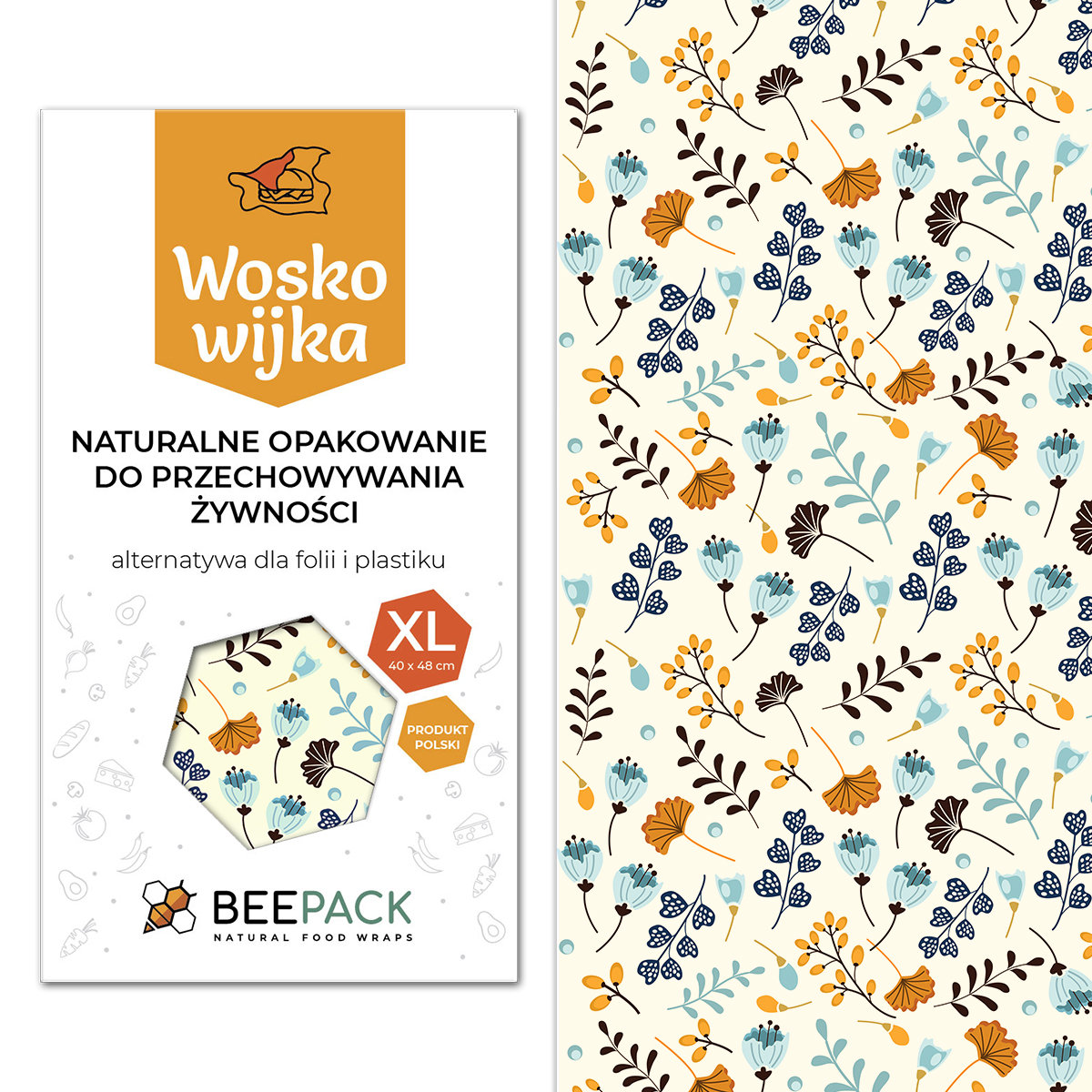 Malu , Woskowijka - Naturalne Opakowanie Do Żywności, Rozmiar Xl