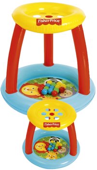 Mały Basen Z Daszkiem FISHER PRICE dla dzieci 2w1 Z PIŁKAMI suchy basenik Bestway - Bestway