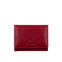 Mały czerwony portfel damski Canaletto ze skóry licowej z RFID – elegancja i ochrona danych PD2001cs165 Canaletto