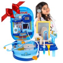 Mały Doktor Zestaw Lekarski Lekarz Walizka Stetoskop Akcesoria Stolik 34El.
