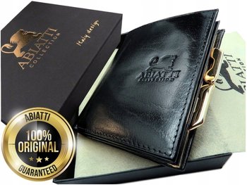 Mały Ekskluzywny Skórzany Portfel Damski Abiatti Portmonetka Na Bigiel - Abiatti