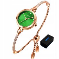 Mały Elegancki Zegarek Damski Skmei Złoty Cyrkonie