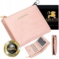 Mały Portfel Damski Antykradzieżowy Ochrona Kart Rfid Na Zamek Portmonetka