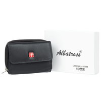 Mały Portfel Męski Skórzany Albatross Cruz Czarny