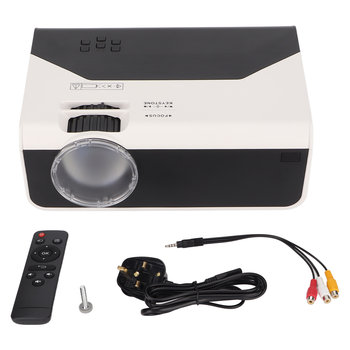 Mały, przenośny projektor kina domowego HD 1080P LED z systemem Android i pilotem, wtyczka brytyjska 100‑240 V - other