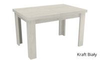 Mały stół rozkładany do salonu, jadalni 120x80, kraft biały