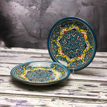 Mały talerz ceramiczny ręcznie zdobiony „Ciepło pustyni” o średnicy 15cm - Inny producent