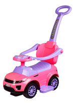 Mamido Jeździk Sport Car Z Drążkiem Prowadzącym 3W1 Gumowe Koła Różowy