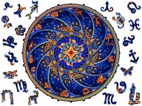 Mandala Znaki Zodiaku L Drewniane Puzzle Premium 3D Jigsaw Adawoo