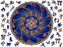 Mandala Znaki Zodiaku XXL Drewniane Puzzle Premium 3D Jigsaw Adawoo