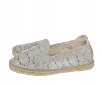MANEBI DAMSKIE SREBRNE ESPADRYLE WSUWANE KLASYK 37 1JRD Inna marka